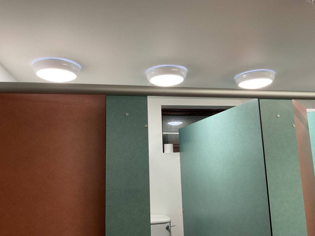 Some of the new LED lighting installed within our building